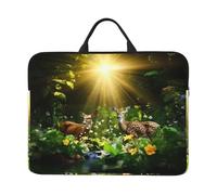 Forest Fawn Pattern Laptop Sleeve Case 14 in Suitable for Notebook Computer Tablet Traveling Carrying Simple Case