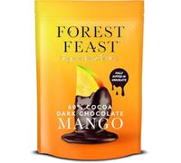 FOREST FEAST 60% Cocoa Dark Chocolate Mango 6 x 100g | Sweet Dried Mango Chocolate Covered Fruit Snack with 60% Belgian Dark Chocolate, Gluten Free & Vegan Friendly Snack