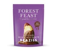 FOREST FEAST Belgian Milk Chocolate Brazil Nuts 1kg | Natural Gluten Free Snack Coated in Milk Chocolate, High Protein, Chocolate Covered Brazil Nuts