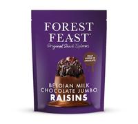 Forest Feast Belgian Milk Chocolate Jumbo Raisins - 1kg Sharing Bag | Premium Coated Fruit Snack | Gourmet Chocolate Treat