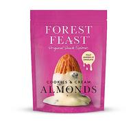 Forest Feast Cookies & Cream Almonds 120g Bag -Luxury Chocolate Coated Almonds - Belgian White Chocolate -Vegetarian Friendly