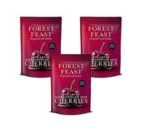 Forest Feast - 60% Cocoa Dark Chocolate Sour Cherries 120g - Vegan & Gluten Free (Pack of 3)