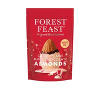 Forest Feast Mint Chocolate Almonds with Candy Cane Crunch, 270g - Roasted Almonds in Belgian Dark & White Chocolate with Peppermint Candy Cane pieces.