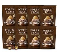 Forest Feast Praline Crisp Milk Chocolate Hazelnuts 100g Pack of 8 - Whole Nuts in Creamy Coating with Light Praline Wafer Shell - Premium Crunchy Snack Hazelnut Chocolate