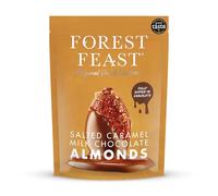 FOREST FEAST Salted Caramel Milk Belgian Chocolate Almonds - 1kg Pack Natural Source of Protein and Fibre.