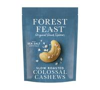 FOREST FEAST Slow Roasted Colossal Cashews 8 x 120g | Roasted Jumbo Salted Cashew Nut Snack with Sea Salt & Natural Protein, High Fibre Vegan Snack On The Go