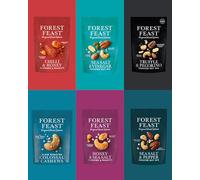 Forest Feast Slow Roasted Nut Mix 6 x120g Packs - Each A Different Flavour. Including; Almond Nuts, Honey Roasted Cashew Nuts and Salted Peanuts (Savoury Snacks/Bulk Snacks).
