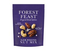 FOREST FEAST Slow Roasted Nut Mix 8 x 120g | Sea Salt & Black Peppercorn Roasted Mixed Nuts with Cashews, Almonds, Macadamias, Pecans & Peanuts | High Protein Snack