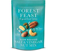 Forest Feast Slow Roasted Salt & Vinegar Nut Mix 1kg | Sea Salt & Cider Vinegar Roasted Nut Mix with Cashews, Almonds, Peanuts, Pecans & Pumpkin Seeds | Vegan Snack
