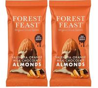 Forest Feast Valencia Orange Milk Chocolate Almonds 12 x 40g (Pack of 2)