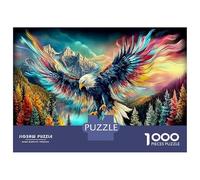 Forest Fire Eagle 1000pcs Jigsaw Puzzle Wildlife Fire Wall Decor - Heavy-Duty Jigsaw Cardboard & Puzzle for The Whole Family 70x50cm/1000pcs Relaxation Jigsaw Puzzle