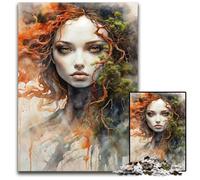 Forest Fire Nymph1000 Pieces Puzzles for Adults Wooden Puzzles for MotherS Day Birthdays Christmas 1000 PCS(75x50cm)