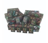 Forest Floor Wrapping Paper Sheets x 5, plus 8 Gift Tags - 100% Recyclable - Eco Friendly Gift Wrap - Mushrooms and Botanicals Wrapping Paper - Birthday Wrapping Paper, for Adults - Hand Drawn