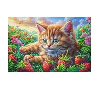 Forest Foot Cute Cat 1000 Piece Pack DIY Jigsaw Puzzle Collectors Cognitive Development Educational Decorative Puzzle Gifts for Adults Recycled Cardboard 1000 PCS