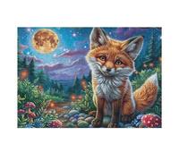 Forest Foot Red Fox 300 Piece Jigsaw Puzzle for Adults Pine Stream Grass Lunch Break Activity Quick Escape No Duplicate Pieces for Busy Professionals 300 PCS