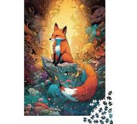 Forest Fox 1000 Piece Jigsaw Puzzle Paper for Adults Colourful Illustration Puzzle Game for Family Relaxation 38x26cm/1000pcs