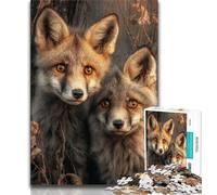 Forest Fox Jigsaw Puzzles for Teenagers 1000 Piece Puzzle,Educational Games Wall Decoration Unique Birthday And Xmas Gifts 75x50cm
