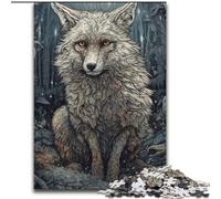 Forest Fox JigsawPuzzle 1000 Pieces for Teenagers, Interesting Stress Reduction Parent-child Interaction (size 26x38cm)