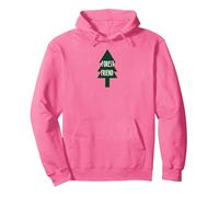 Forest Friend Eco Nature Lover Pine Tree Pullover Hoodie, Adult Unisex, Bright Pink, XXL