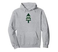 Forest Friend Eco Nature Lover Pine Tree Pullover Hoodie, Adult Unisex, Heather Grey, XXL