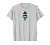 Forest Friend Eco Nature Lover Pine Tree T-Shirt, Men, Silver, XXL