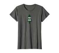 Forest Friend Eco Nature Lover Pine Tree T-Shirt, Women, Asphalt Grey, Medium