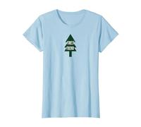 Forest Friend Eco Nature Lover Pine Tree T-Shirt, Women, Baby Blue, XXL