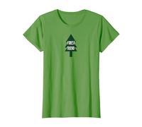 Forest Friend Eco Nature Lover Pine Tree T-Shirt, Women, Grass, XXL