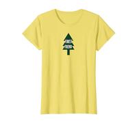 Forest Friend Eco Nature Lover Pine Tree T-Shirt, Women, Lemon, XXL