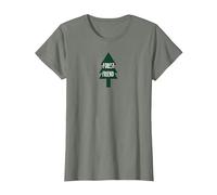 Forest Friend Eco Nature Lover Pine Tree T-Shirt, Women, Olive Heather, XXL