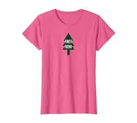 Forest Friend Eco Nature Lover Pine Tree T-Shirt, Women, Pink Heather, XXL