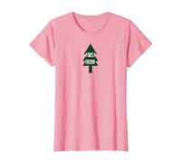 Forest Friend Eco Nature Lover Pine Tree T-Shirt, Women, Pink, XXL