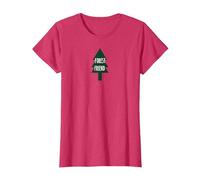 Forest Friend Eco Nature Lover Pine Tree T-Shirt, Women, Red Heather, XXL