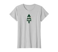 Forest Friend Eco Nature Lover Pine Tree T-Shirt, Women, Silver, XXL