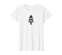 Forest Friend Eco Nature Lover Pine Tree T-Shirt, Women, White, XXL