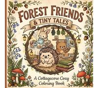 Forest Friends & Tiny Tales: A Cottagecore Cozy Coloring Book for Adults and Kids - Bold and Easy Designs for Relaxation and Creativity