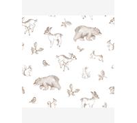 FOREST FRIENDS wallpaper printed white