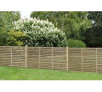 Forest Garden 1.8M X 0.9M Pressure Treated Contemporary Slatted Fence Panel - Pack Of 3