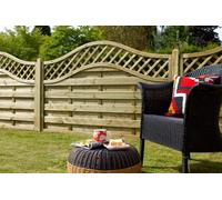 Forest Garden 1.8M X 0.9M Pressure Treated Decorative Europa Prague Fence Panel - Pack Of 4