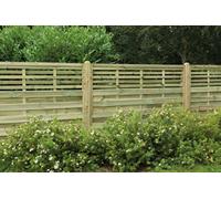 Forest Garden 1.8M X 1.2M Pressure Treated Decorative Kyoto Fence Panel - Pack Of 3