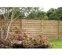 Forest Garden 1.8M X 1.5M Pressure Treated Decorative Europa Plain Fence Panel - Pack Of 5