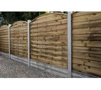 Forest Garden 1.8M X 1.8M Pressure Treated Decorative Dome Top Fence Panel - Pack Of 5