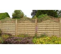 Forest Garden 1.8M X 1.8M Pressure Treated Decorative Europa Prague Fence Panel - Pack Of 3