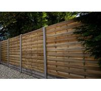 Forest Garden 1.8M X 1.8M Pressure Treated Decorative Flat Top Fence Panel - Pack Of 5