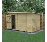 Forest Garden 10X6 Pent Shed Beckwood Shed 25Yr Guarantee Shiplap Pressure Treated - No Windows