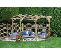 Forest Garden 3.6 x 3.6m Ultima Pergola, Brown