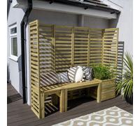 Forest Garden 3 Seater Wooden Garden Patio Set - Natural