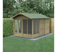 Forest Garden 4Life Apex Summerhouse 8X12 - Double Door - 6 Window