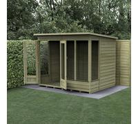Forest Garden 4Life Pent Summerhouse 8X6 - Double Door - 4 Window