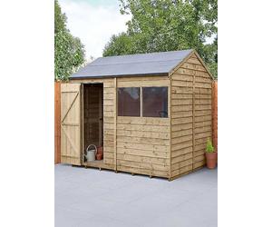 Forest Garden 4LIFE Reverse Apex Shed 8x6 - Single Door - 2 Windows (Home Delivery) Yellow